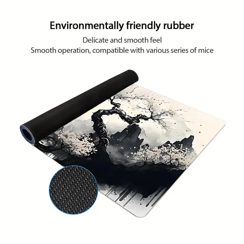 Sakura Landscape Large Desk Mouse Pad in Varied Sizes for Gaming Accuracy and Office Productivity