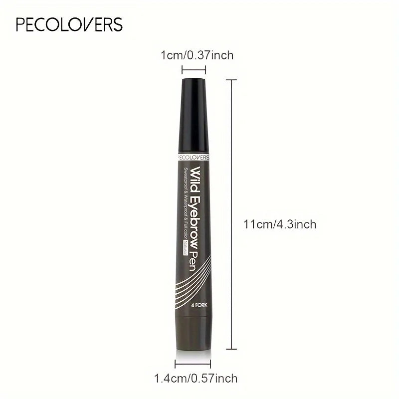 Waterproof Eyebrow Tattoo Pen with 4 Split Tip Liquid Applicator for Natural Long-Lasting Brows
