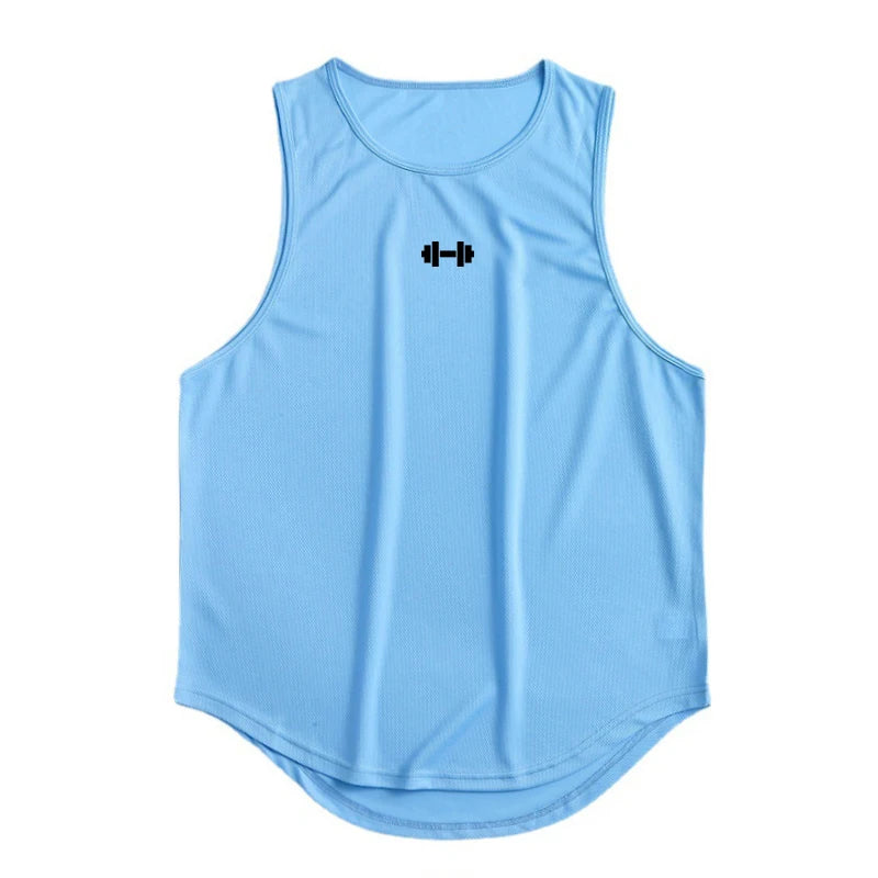 Men’s Sleeveless Gym Tank Top Quick Dry Workout Shirt Bodybuilding Fitness Basketball Training Vest