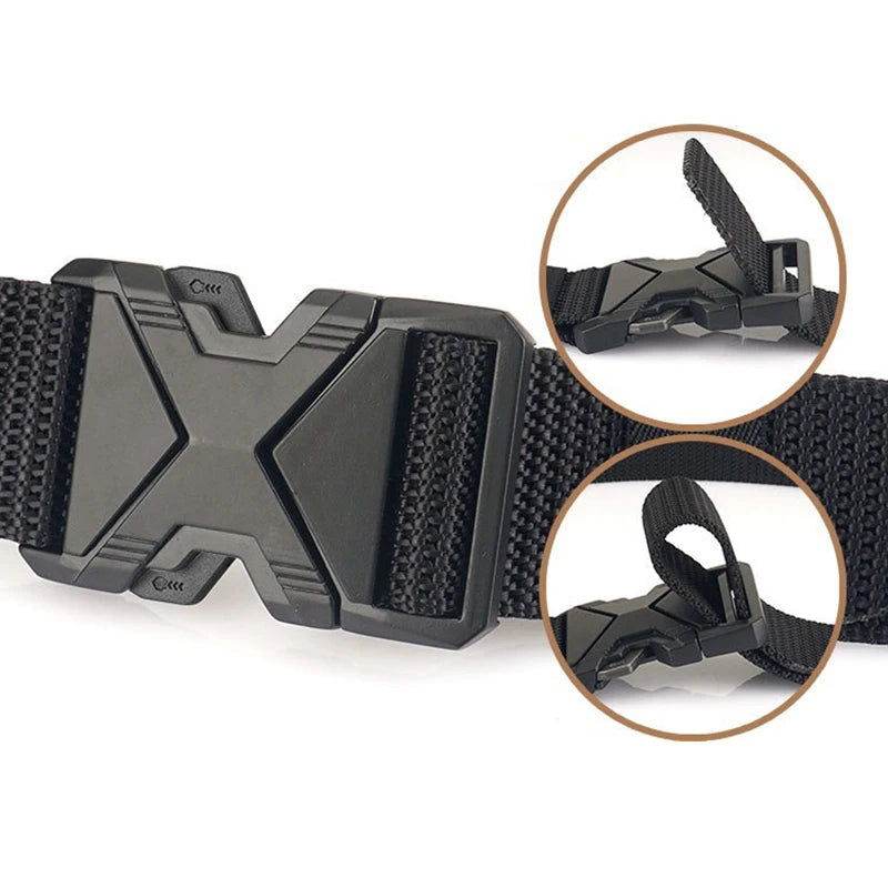 Men’s 125cm Nylon Braided Belt – Lightweight, Breathable, Adjustable for Daily and Business Wear