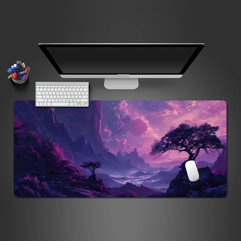 Sakura Landscape Large Desk Mouse Pad in Varied Sizes for Gaming Accuracy and Office Productivity