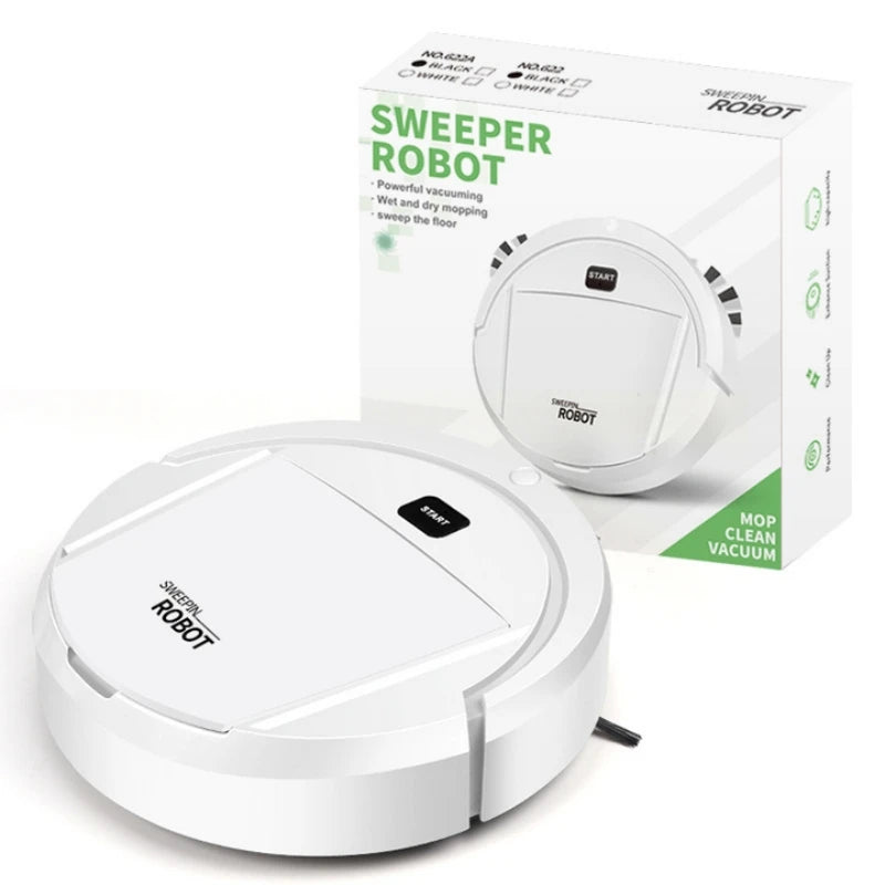 Smart Robot Vacuum Cleaner with Mop for Home Dry Wet Cleaning Automatic Charging Slim Design Quiet