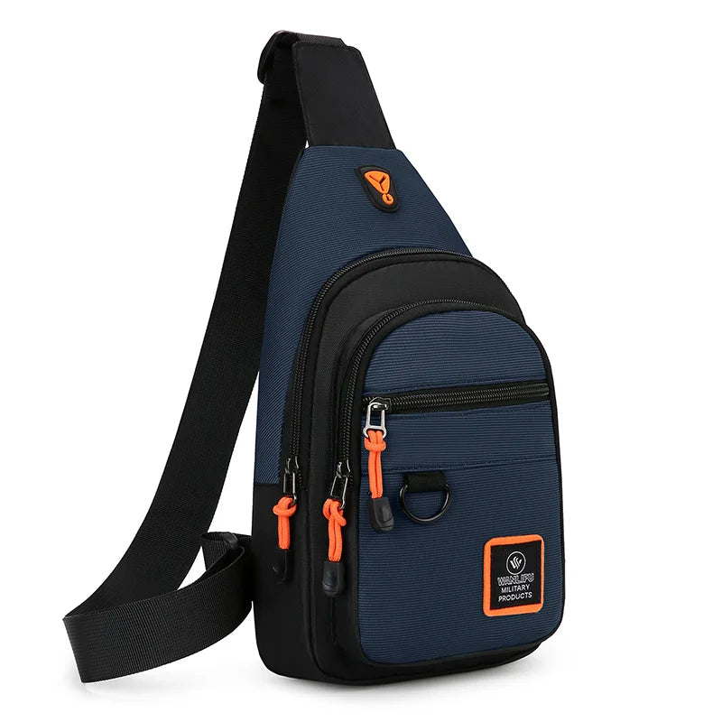 Men's Outdoor Hiking Crossbody Bag Waterproof Sports Chest Shoulder Bag Travel Backpack Casual