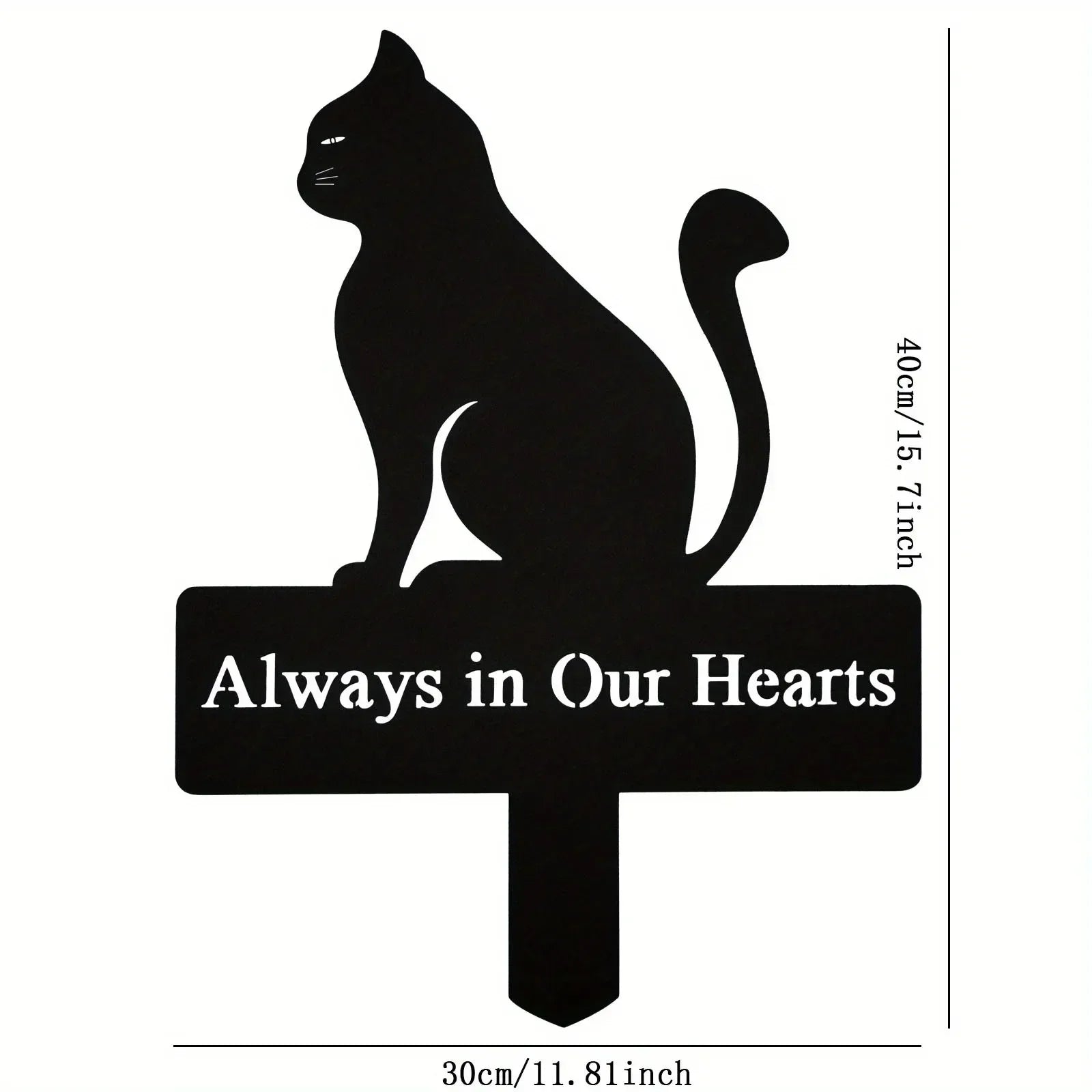 Exclusive Cute Cat Garden Silhouette – Tiki-Inspired Cat Family Garden Stakes Outdoor Decor Statues