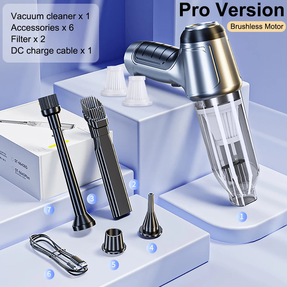 Wireless Car Vacuum Cleaner 95000Pa Strong Suction – Handheld Portable Mini Cleaner for Car & Home