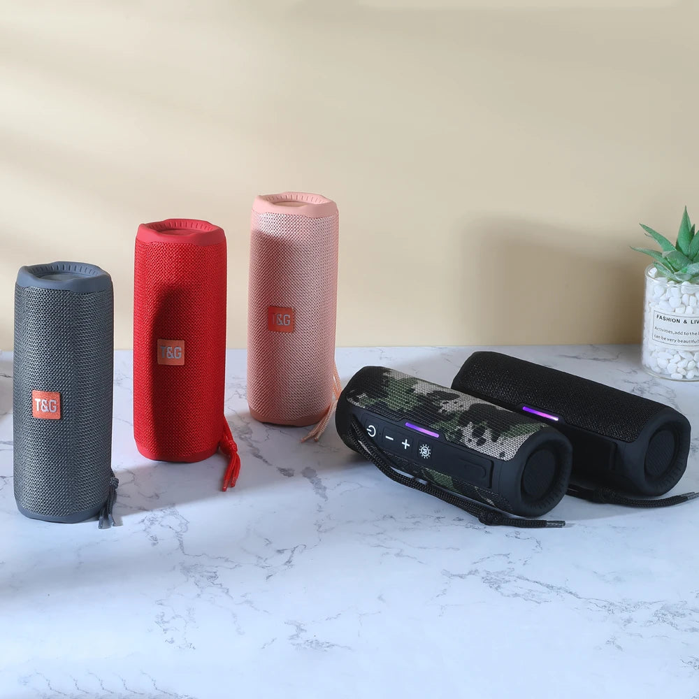 TG365 Bluetooth Speaker – Dual Bass, Wireless Subwoofer, Waterproof, LED, Outdoor Boombox with FM & AUX