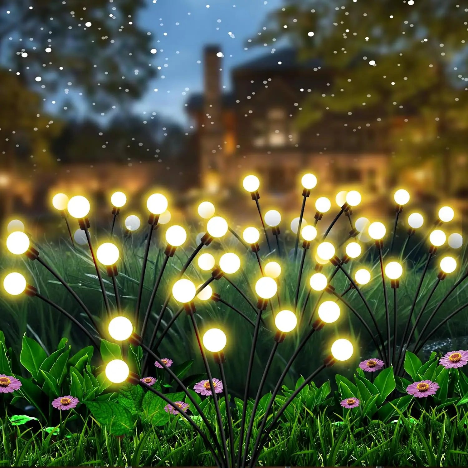 Solar Firefly Garden Lights Outdoor Waterproof LED Fairy Lights for Yard, Patio, Pathway & Lawn