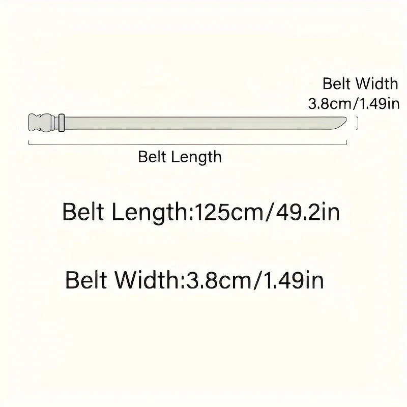 Men’s 125cm Nylon Braided Belt – Lightweight, Breathable, Adjustable for Daily and Business Wear