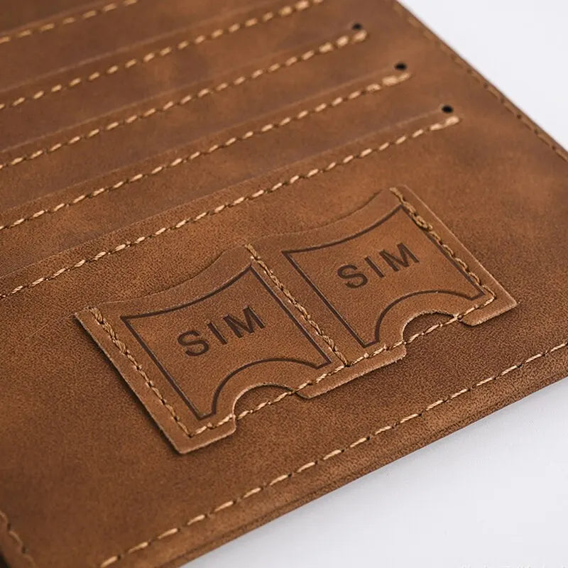 Men PU Leather Passport Wallet Travel Document Holder Card Case for Business & Leisure