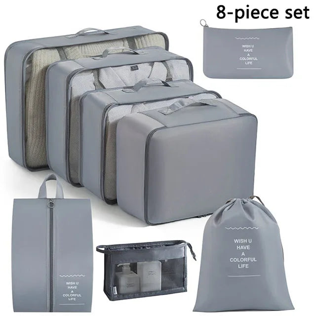 Folding Storage Bags Set for Clothes, Shoes, Toiletries | Packing Cubes for Travel, Dorms & Home