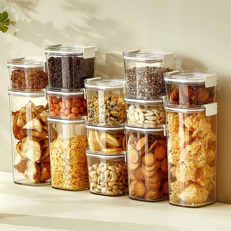 Vacuum Sealed Food Storage Container Airtight Moisture Proof Electric Jar for Dry Foods Pantry