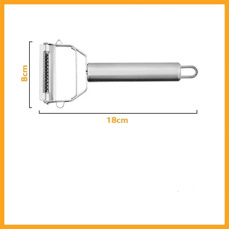 STAINLESS STEEL Double-Head Vegetable Peeler – Multifunction Fruit, Melon & Potato Peeler Tool
