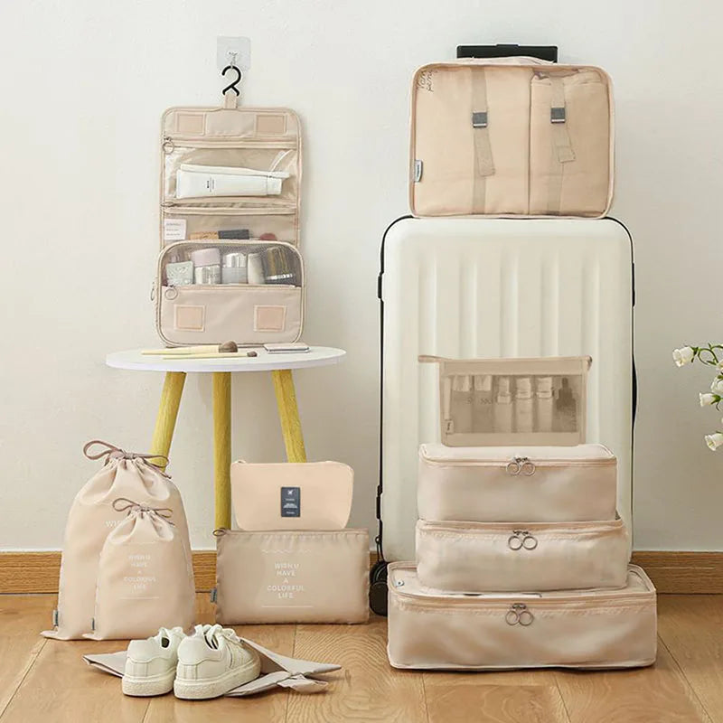 Folding Storage Bags Set for Clothes, Shoes, Toiletries | Packing Cubes for Travel, Dorms & Home