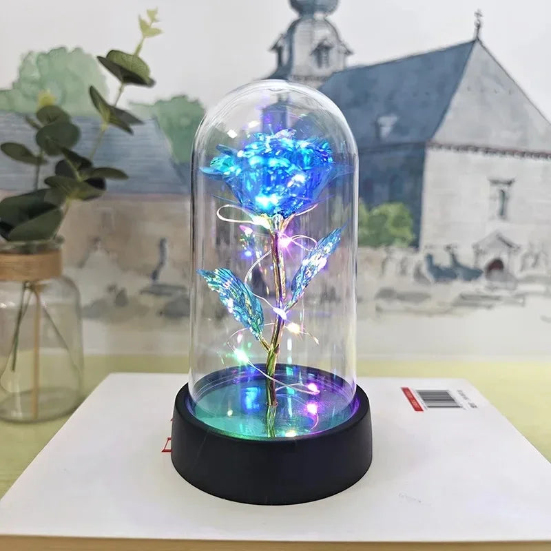 ETERNAL BLOOM Artificial Rose LED Light for Valentine’s Day, Weddings, Home Decor & Romantic Gifts