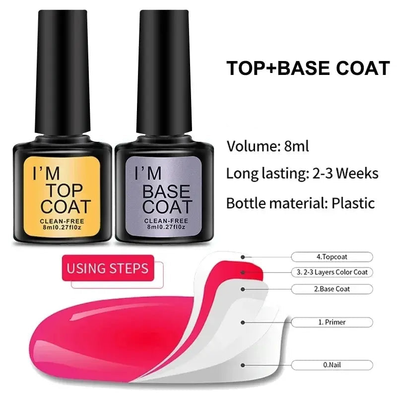 26 Colour GEL NAIL POLISH KIT Semi Permanent UV LED Gel Varnish Set with Base and Top Coat