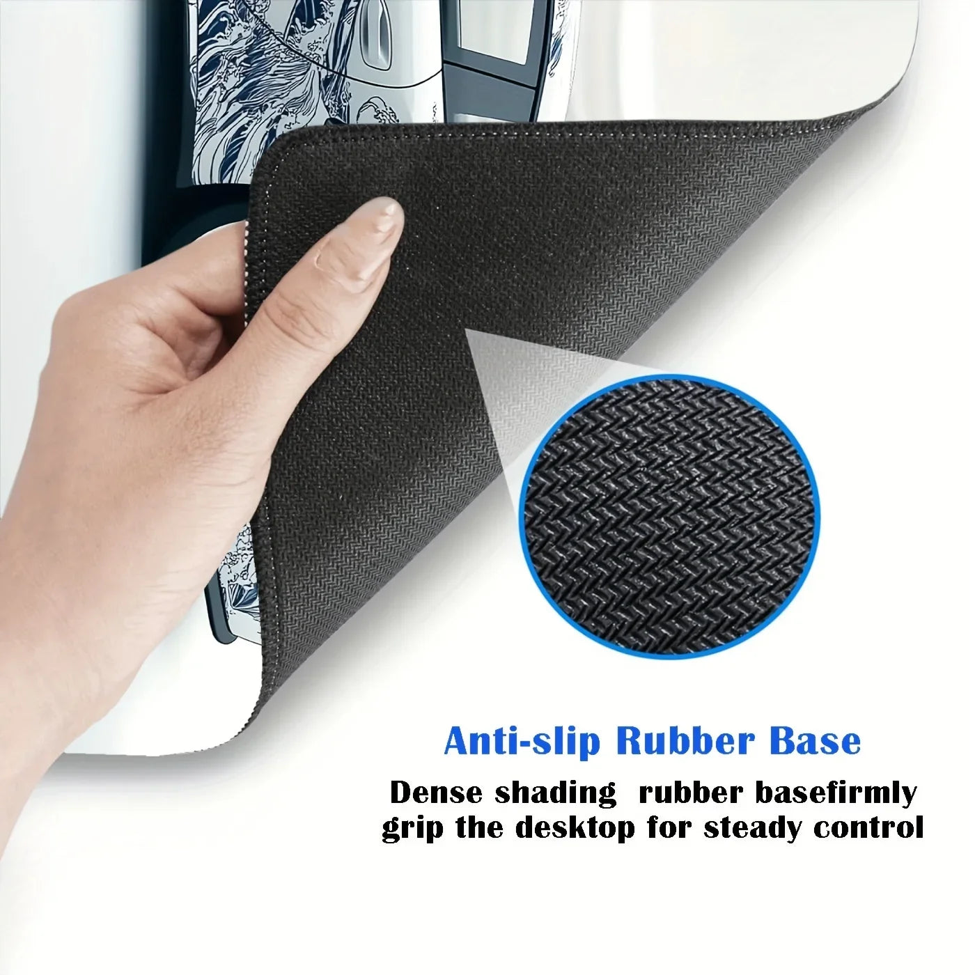 Sports Car Design Gaming Mouse Pad Anti-Slip Rubber Base Extended Desk Mat for Home Office or Gaming