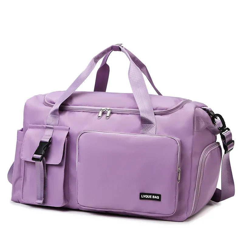 Sports Gym Travel Duffel Bag Waterproof Weekender Bag with Shoe Pocket and Wet Separation