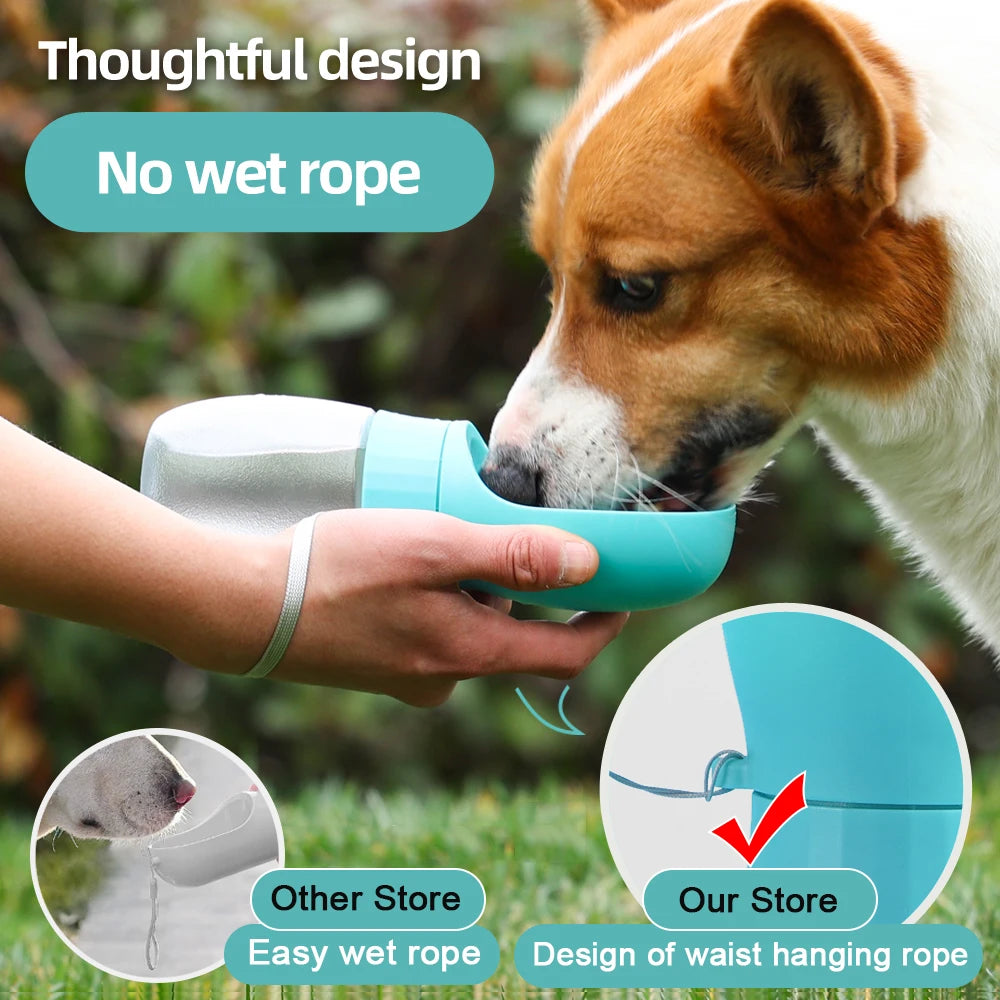 500ml Dog Water Bottle Portable Drinking Bowl Travel Pet Dispenser for Dogs & Cats Leak Proof Cup