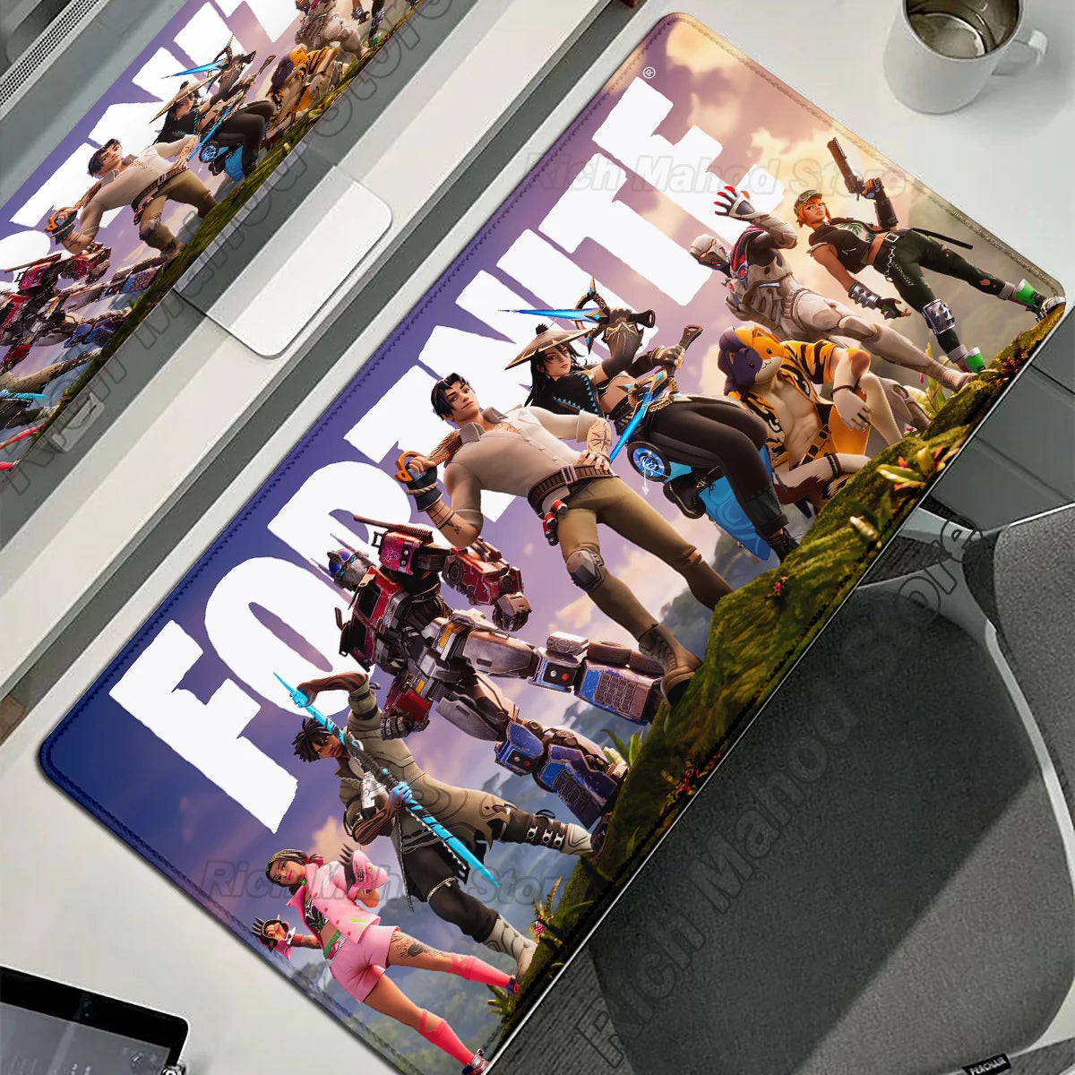 MINISO Fortnite Gaming Mouse Pad Deskmat with Smooth Superfine Fibre Surface and Non-Slip Base