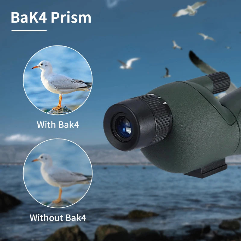 25–75x60 High-Power Spotting Scope with BAK4 Prism and ED Lens for Birdwatching and Outdoor Use Kit