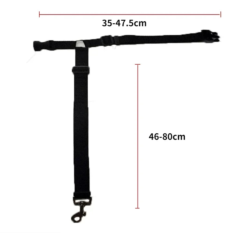 Adjustable Pet Car Seat Belt & Leash, Nylon Safety Harness for Dogs & Cats, Travel Seatbelt
