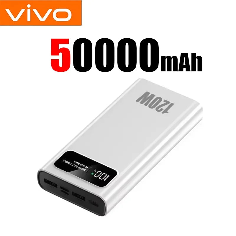 VIVO 200000mAh High Capacity 120W Super Fast Charging Power Bank LED Display for iPhone Xiaomi Samsung
