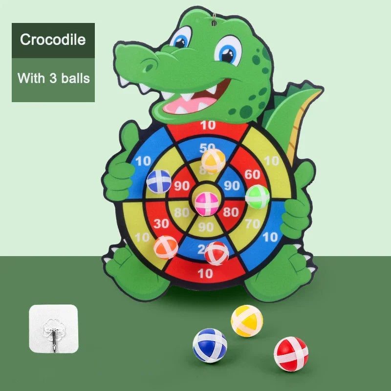 Educational Sticky Ball Dart Board Indoor Game for Kids 3-7 Montessori Sports Toy Birthday Gift