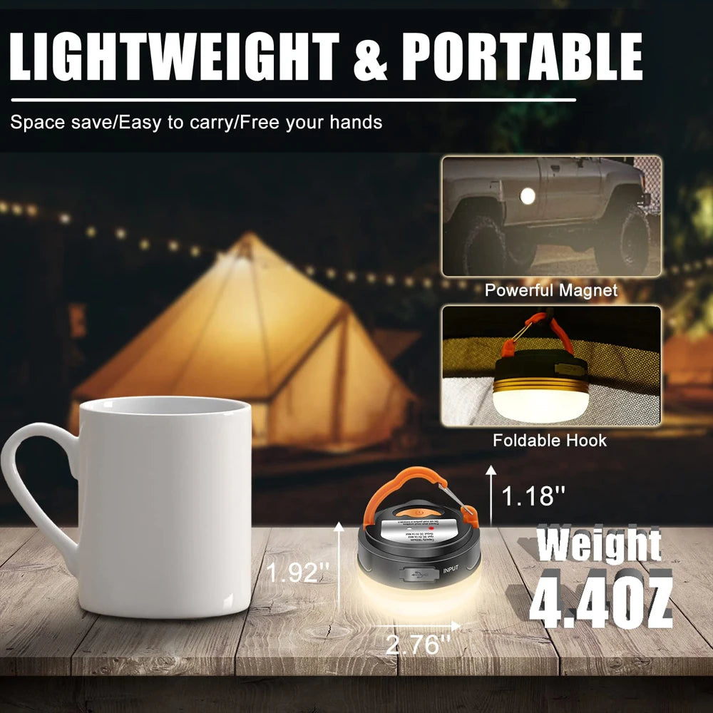 10W High Power LED Camping Lantern 1200mAh USB Rechargeable Waterproof Outdoor Tent Light NZ
