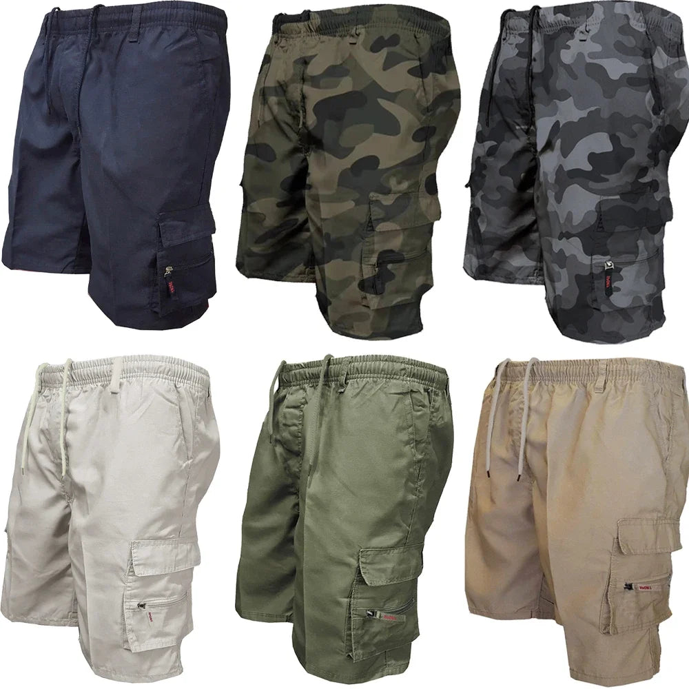 Men’s Tactical, Durable Cargo Shorts with Multi Pockets for Summer Hiking Work Casual Outdoor Wear