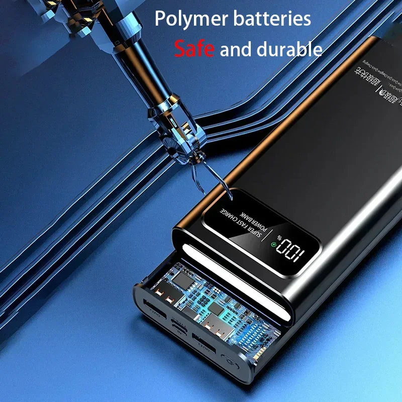 VIVO 200000mAh High Capacity 120W Super Fast Charging Power Bank LED Display for iPhone Xiaomi Samsung