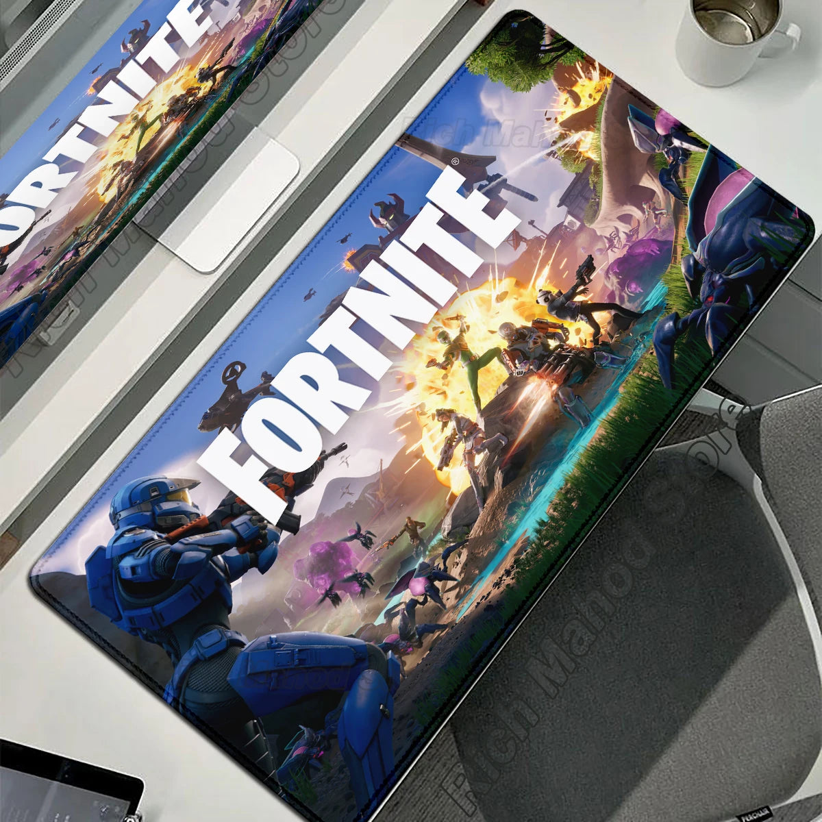 MINISO Fortnite Gaming Mouse Pad Deskmat with Smooth Superfine Fibre Surface and Non-Slip Base