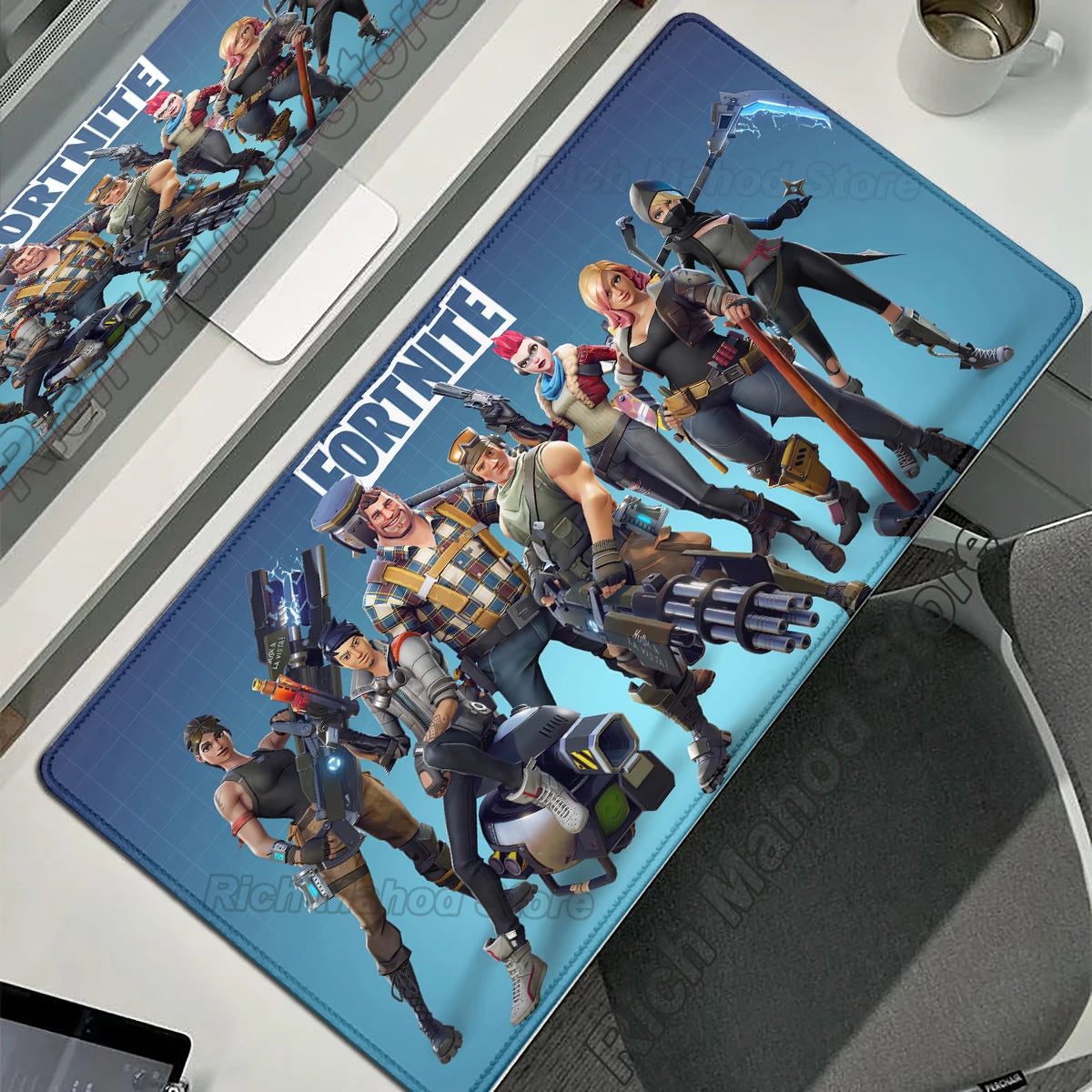 MINISO Fortnite Gaming Mouse Pad Deskmat with Smooth Superfine Fibre Surface and Non-Slip Base