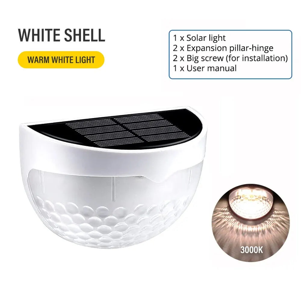 SHUSTAR LED Solar Fence Lights Outdoor Waterproof Wall Lamps for Garden Terrace Path Decoration