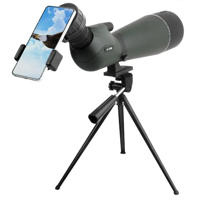 25–75x80 Waterproof Spotting Scope with Tripod & Phone Adapter for Bird Watching Wildlife Shooting