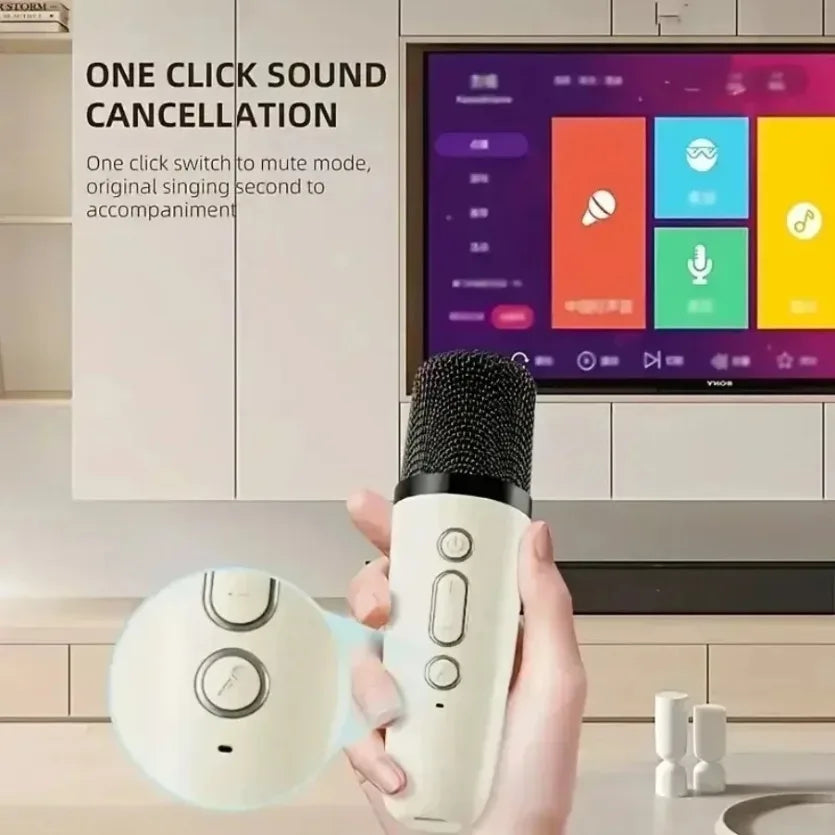 XIKCU Portable Bluetooth Karaoke Speaker with 2 Wireless Microphones, Party & Home Audio