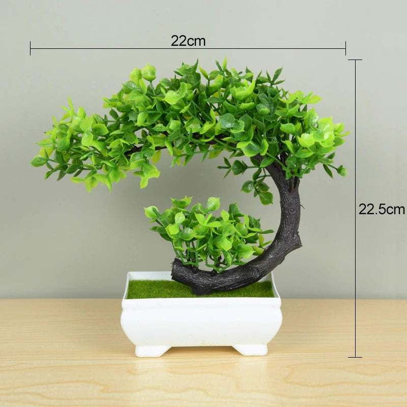 Artificial Bonsai Plant – Small Potted Fake Tree for Home, Table, Hotel, and Garden Decoration