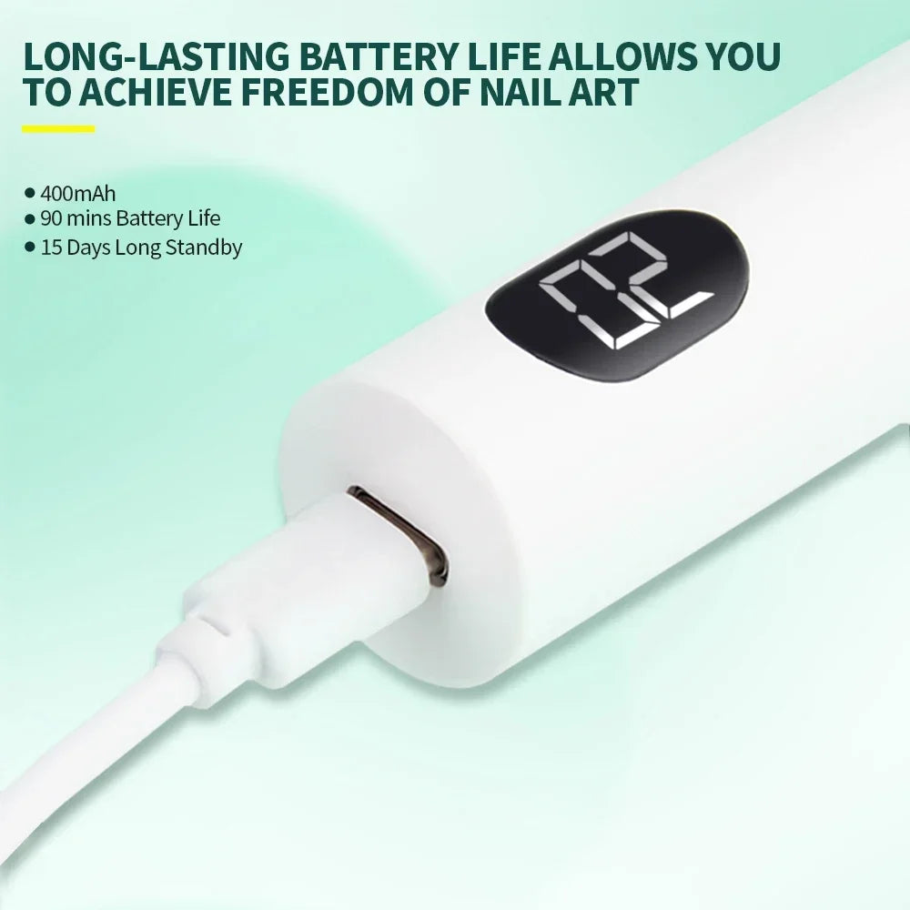 Portable UV Nail Cure Lamp with Magnetic Stand Rechargeable Mini Nail Dryer for Gel Polish & Tips