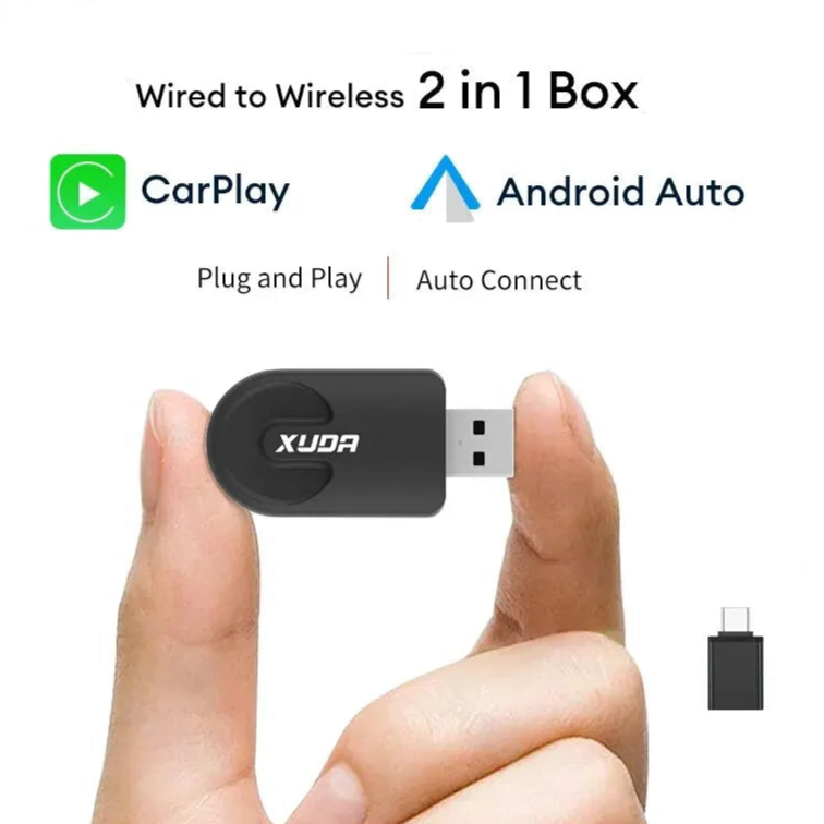 XUDA Wireless CarPlay & Android Auto Adapter – Fast WiFi Connection, Plug & Play for Nissan & More