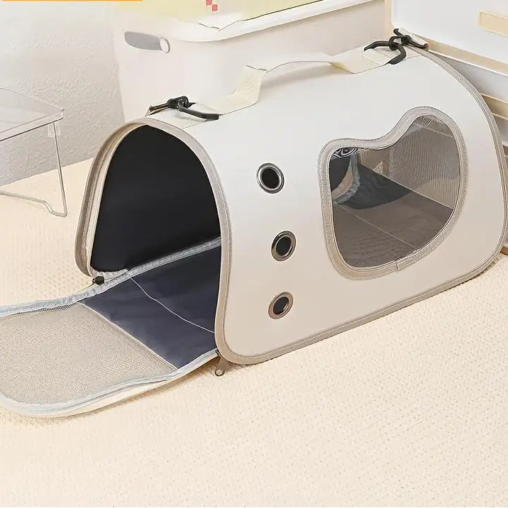 Portable Pet Carrier Bag for Small Dogs & Cats Outdoor Foldable Breathable Shoulder Bag Travel