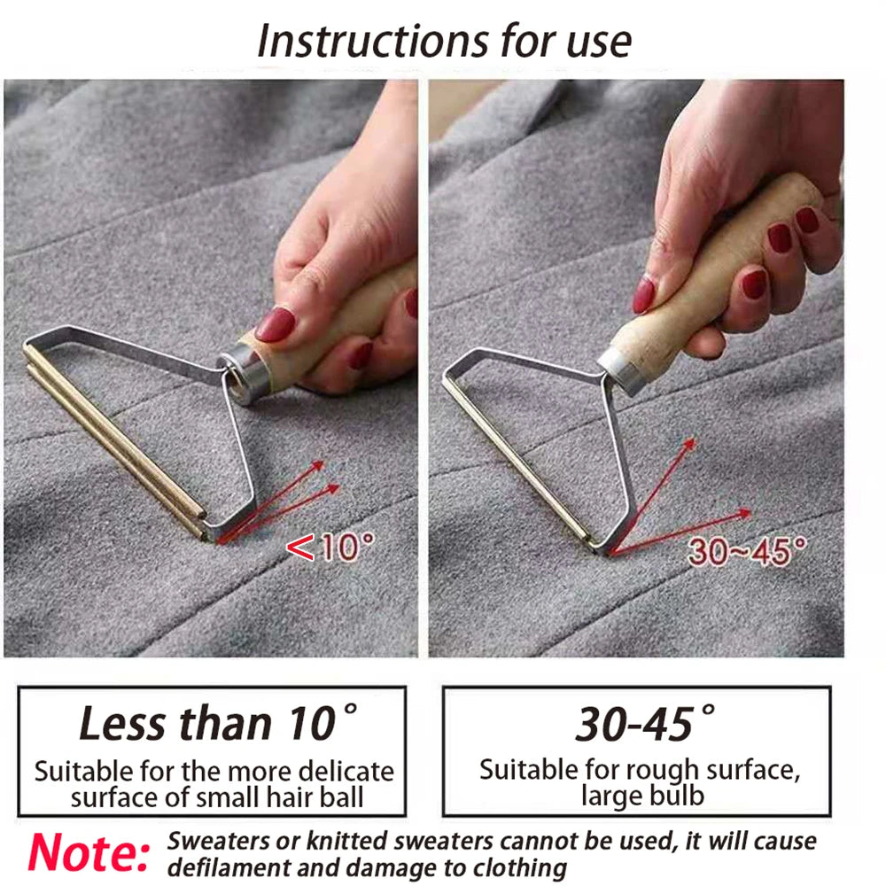 PAWSTRIP Portable Lint Remover Pet Hair Brush Manual Roller Sofa Clothes Fabric Fuzz Shaver Tool