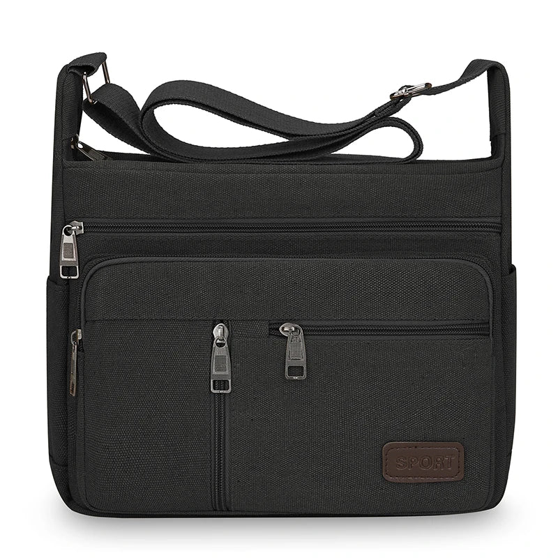 Men's Canvas Shoulder Bag Casual Tote Crossbody Travel Messenger Handbag Fashion High Quality