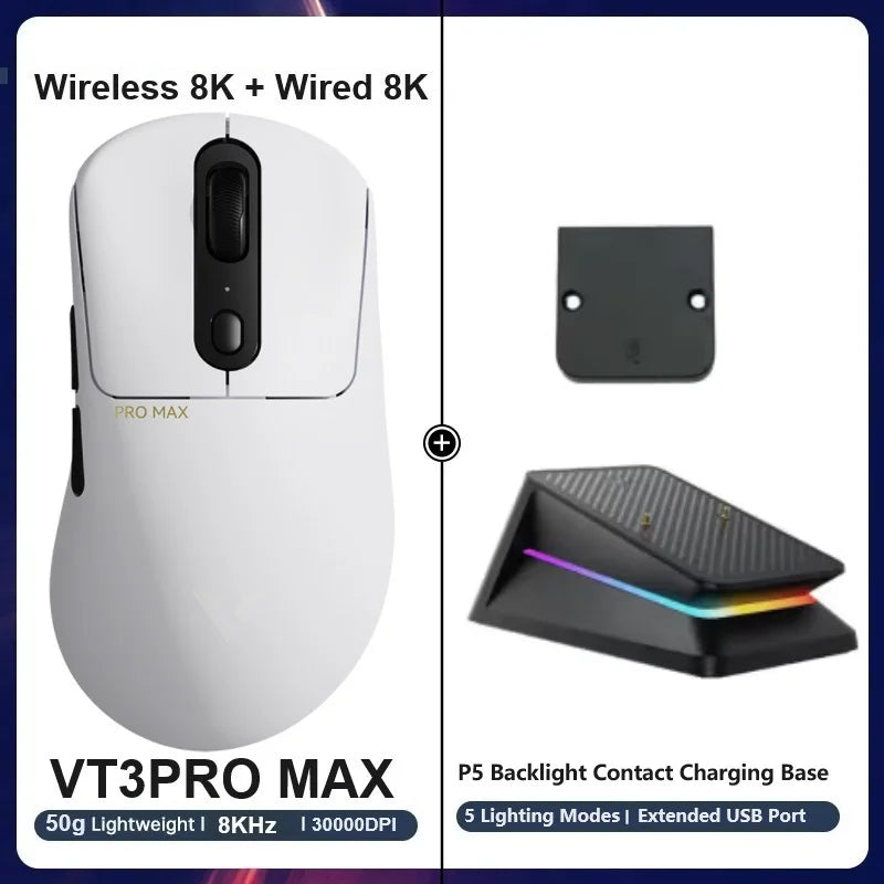RAPOO VT3Pro Wireless Gaming Mouse 59g Lightweight 26000DPI 8KHz Polling 9 Programmable Buttons