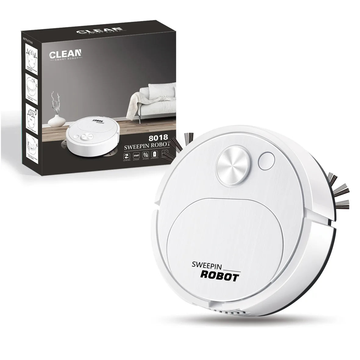 Effortless Cleaning  USB 3-in-1 Smart Robot Vacuum Cleaner – Mopping | Sweeping | Vacuuming