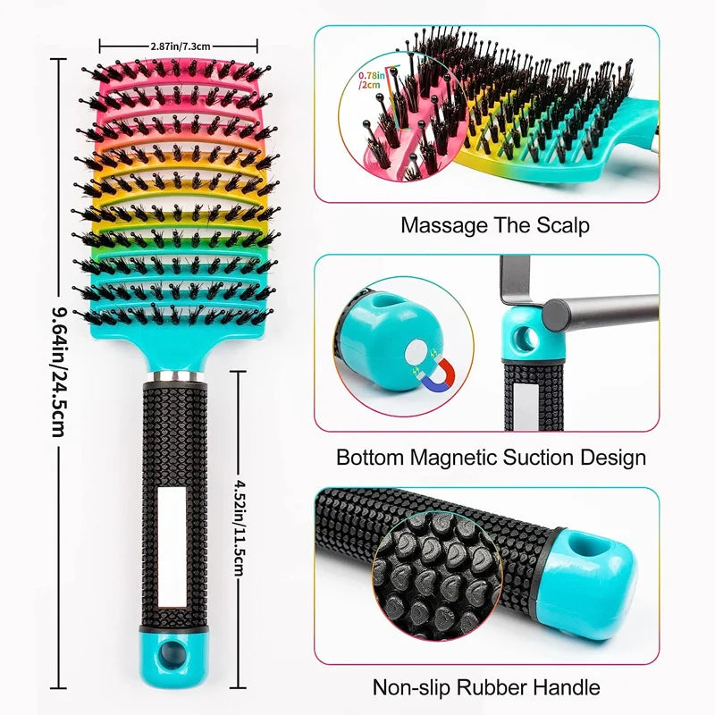 Magic Scalp Massage Hair Brush for Women Detangling Wet Curly Hair Professional Styling Tool