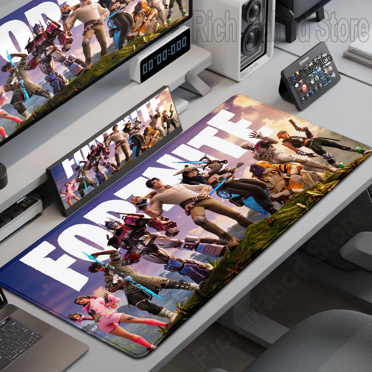 MINISO Fortnite Gaming Mouse Pad Deskmat with Smooth Superfine Fibre Surface and Non-Slip Base