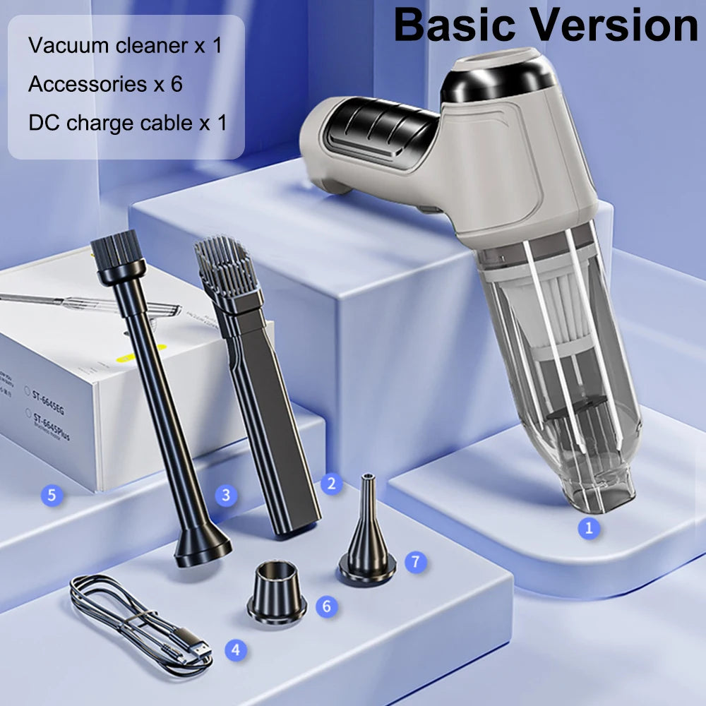 Wireless Car Vacuum Cleaner 95000Pa Strong Suction – Handheld Portable Mini Cleaner for Car & Home