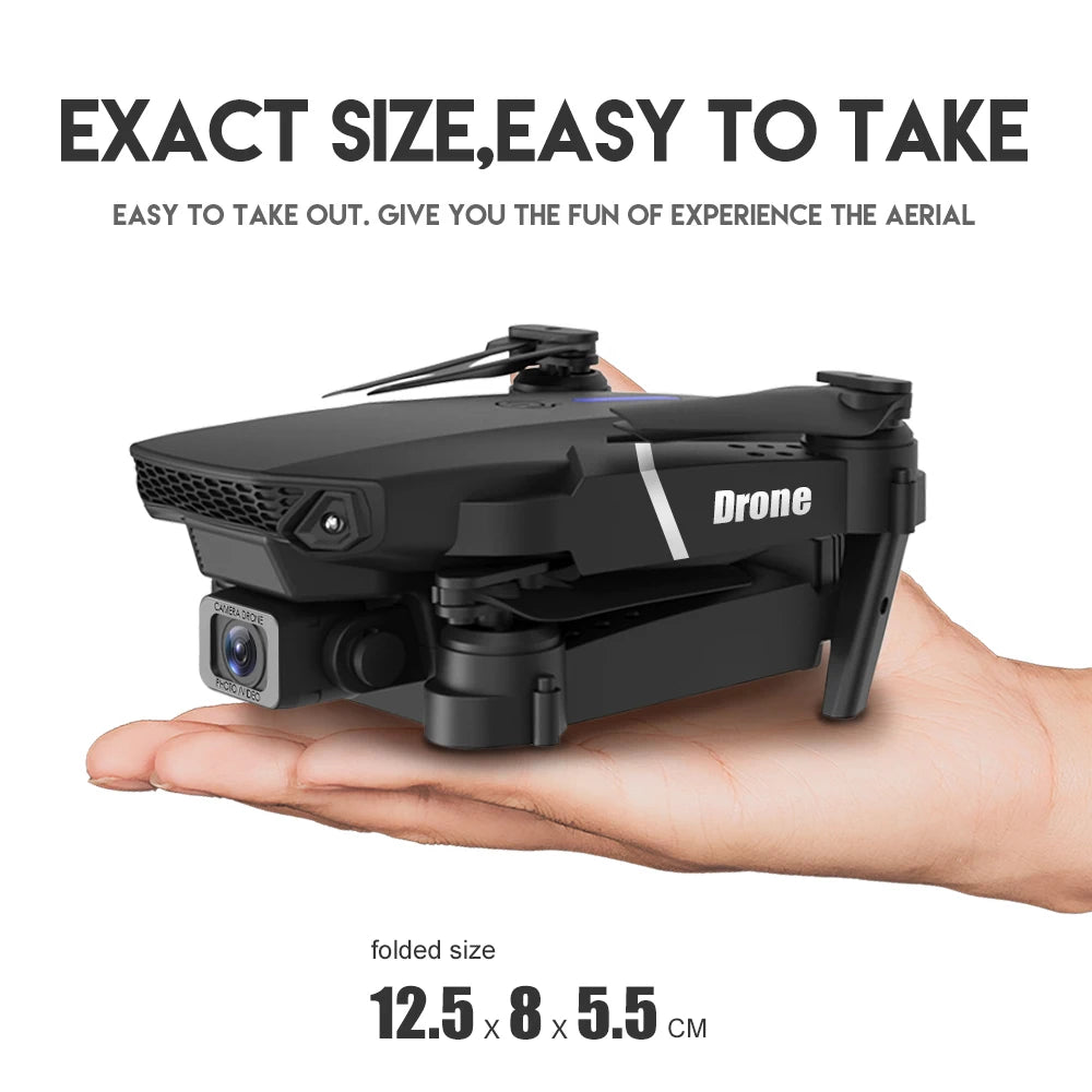 E88Pro 4K HD RC Drone – Foldable WiFi FPV Quadcopter with 1080P Wide-Angle Camera & Altitude Hold