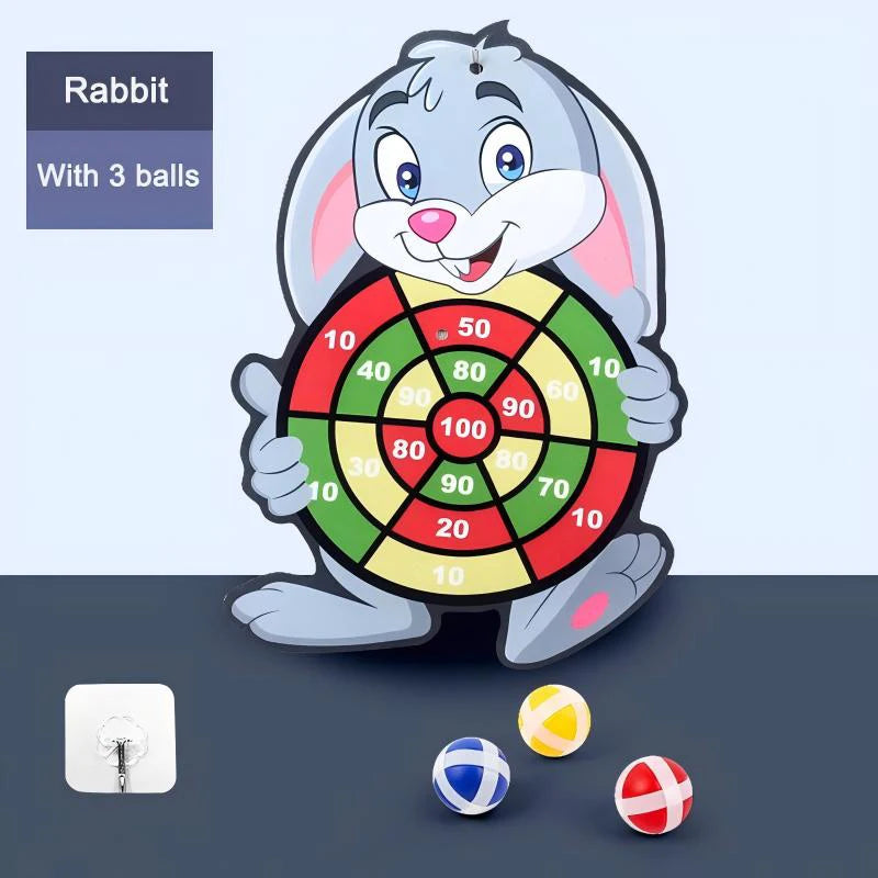 Educational Sticky Ball Dart Board Indoor Game for Kids 3-7 Montessori Sports Toy Birthday Gift