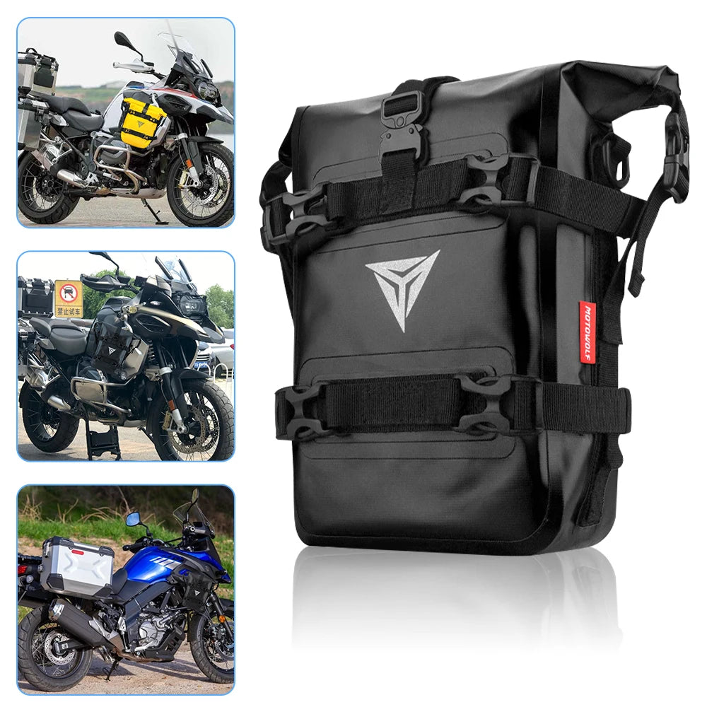 Waterproof Motorcycle Crash Bar Bags for BMW R1200GS R1250GS ADV Honda NC750X CB500X Durable Storage