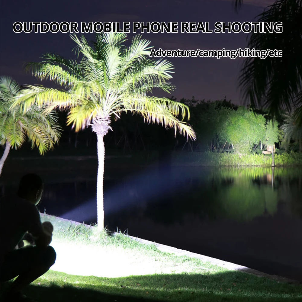 SHUSTAR High Power USB Rechargeable LED Flashlight 7 LED Torch with COB Side Light for Camping